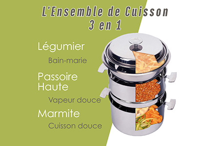 L'Ensemble de cuisson 3 en 1 Baumstal : un multicuiseur en inox 18/10