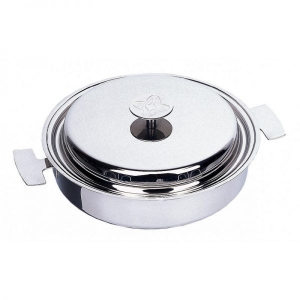 Sauteuse Baumstal en acier inoxydable 18/10 et son couvercle inox.