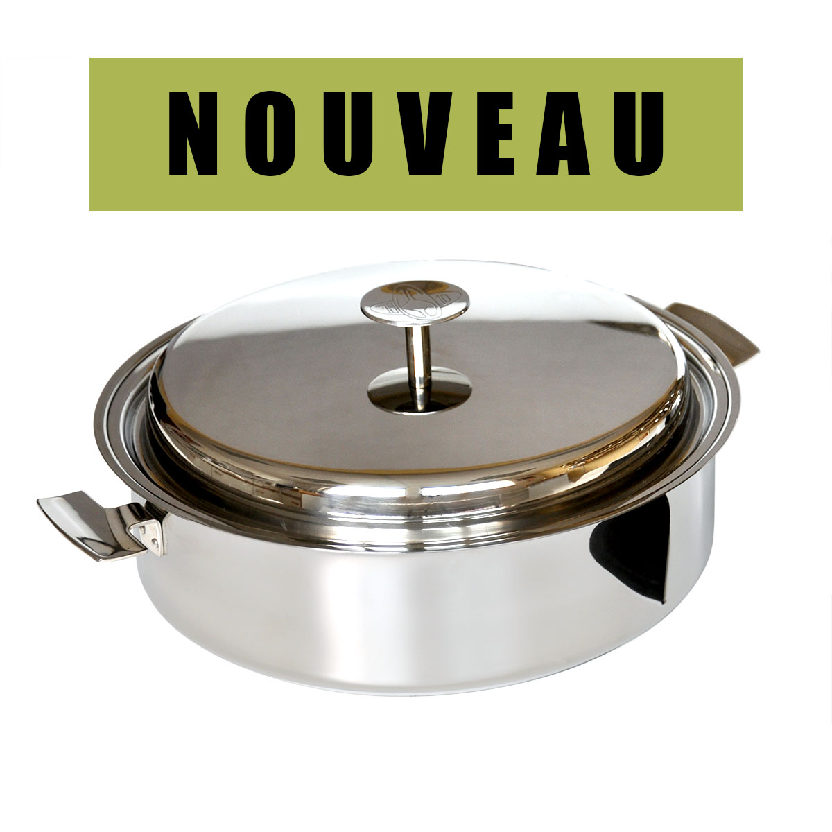 Sauteuse + couvercle inox 28 cm - Baumstal