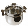 Baumstal Sauteuse Inox 18/10 20 Cm Avec Couvercle – 1,5 L, Poignées Rivetées, Compatible Four 280°C