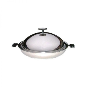 Poele paella et son couvercle cloche en inox