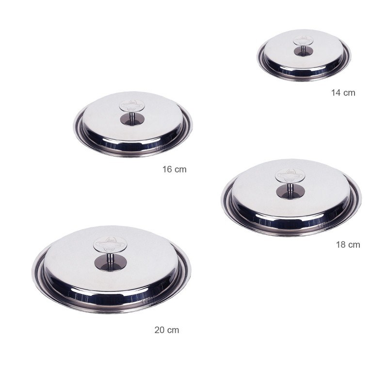 Série 4 couvercles en inox pour casseroles - Baumstal