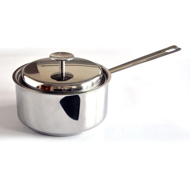 Casserole en inox + couvercle 18 centimètres - Baumstal