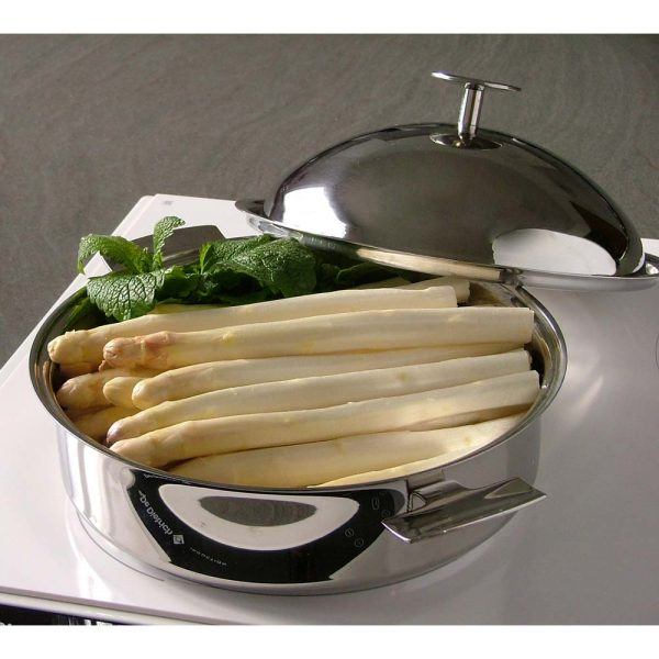 Cuisson douce (à l'étouffée) d'asperges dans la Sauteuse Baumstal