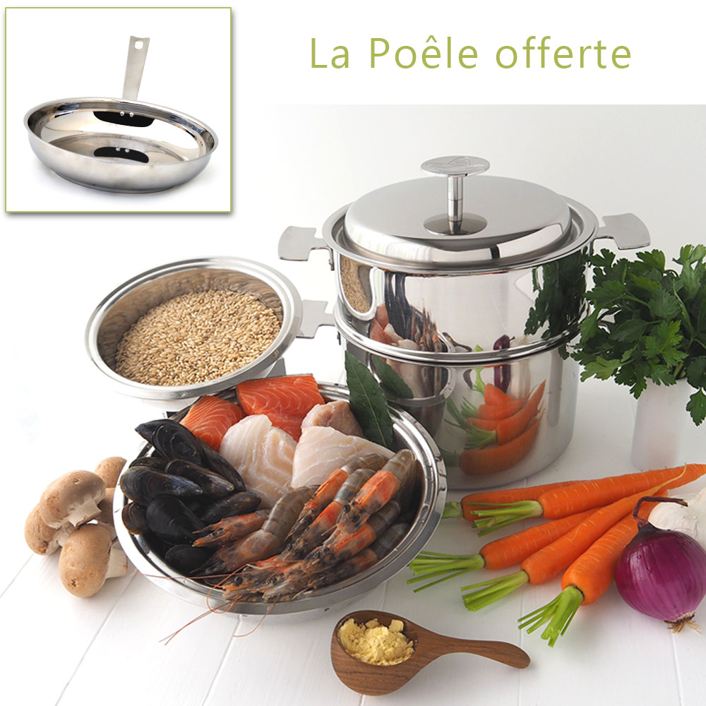 ustensile de cuisson : un Ensemble Cuisson Douce / Multicuiseur acheté : une Poêle de même diamètre offerte