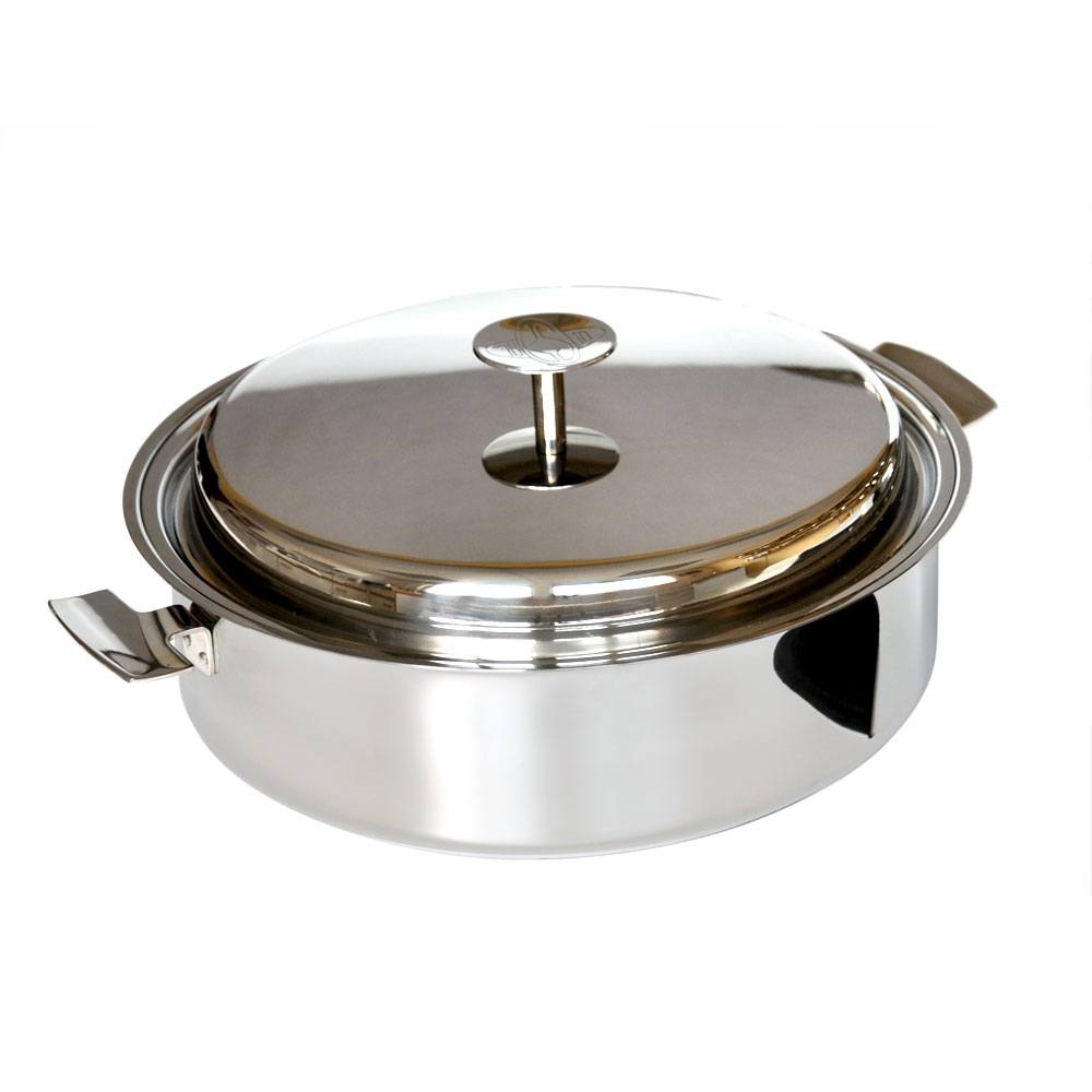 Sauteuse avec son couvercle. Inox 18/10