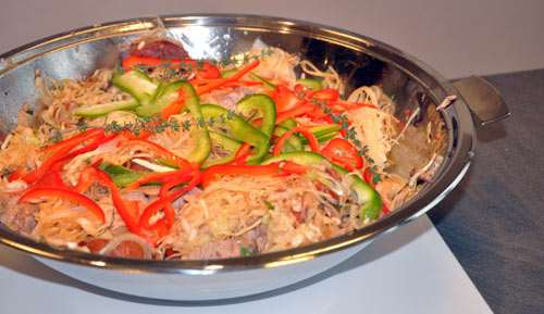Recette de choucroute polonaise dans le wok