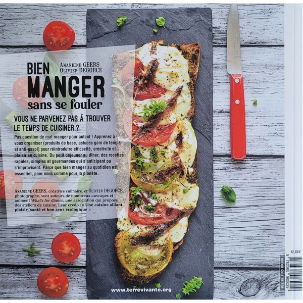 Livre de recette Bien Manger sans se fouler par Amandine Geers et Olivier Degorce aux éditions Terre Vivante