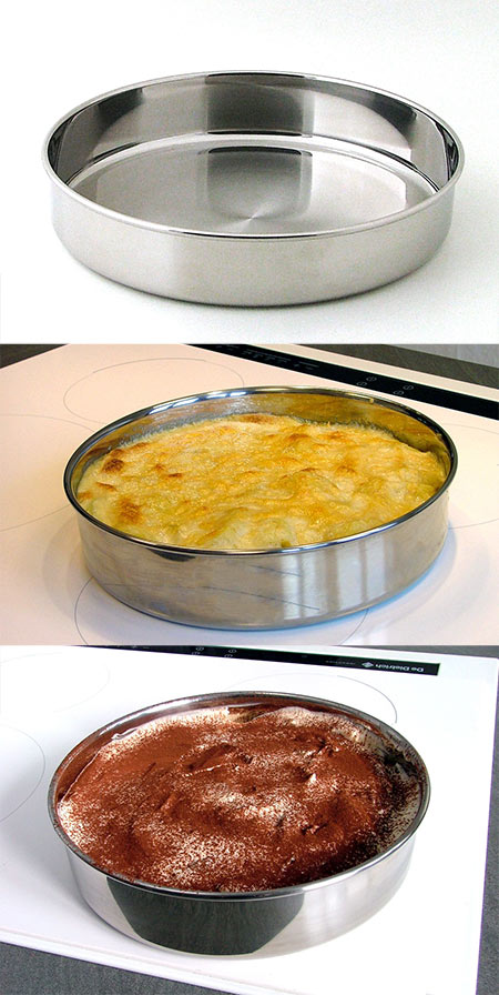 3 utilisations différentes de la tourtière inox Baumstal également appelée moule à gateaux