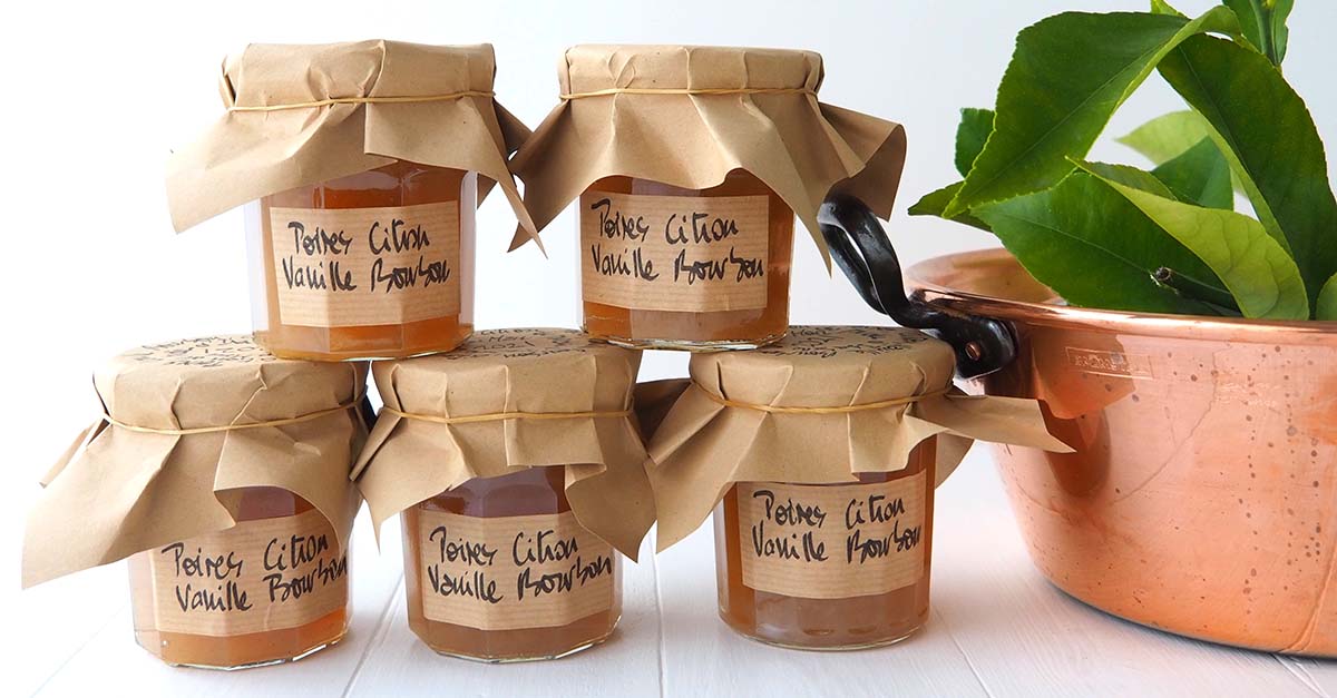 pots confiture poires Pots de confiture de poires