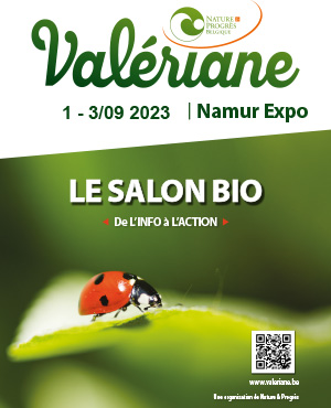 Affiche du salon bio Valériane 2023 à Namur