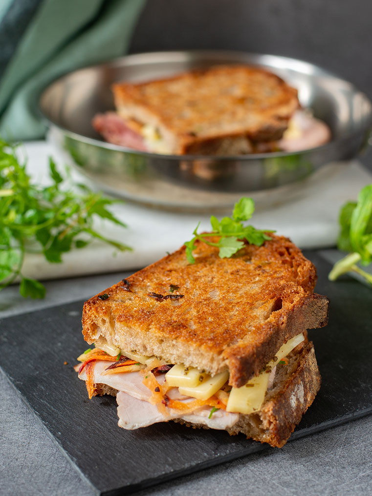 Recette facile de croque-monsieur dans une poêle en inox