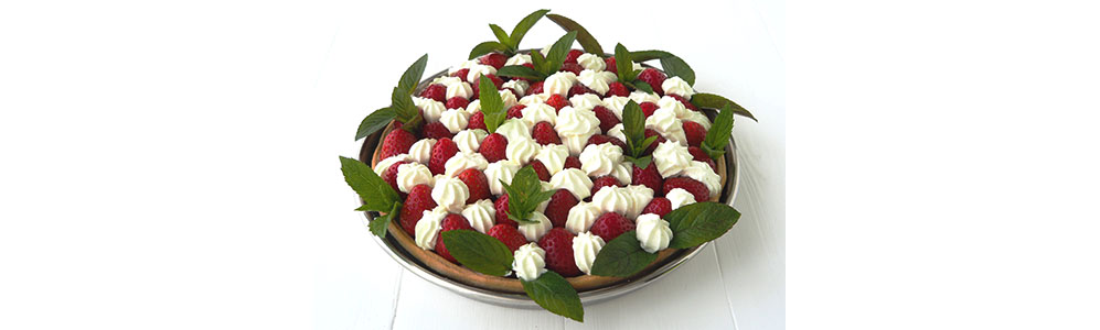 Recette tarte aux fraises et rhubarbe au fromage de brebis