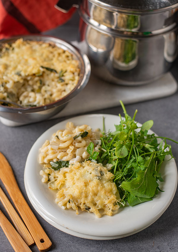 Une recette spéciale étudiant : un gratin de pâtes aux légumes