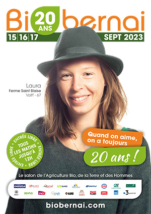 Affiche du salon BiObernai 2023, le salon bio de la rentrée en Alsace