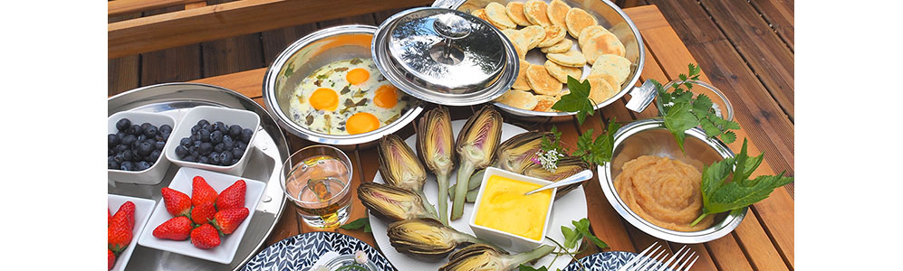Recette de brunch avec artichauts en cuisson douce