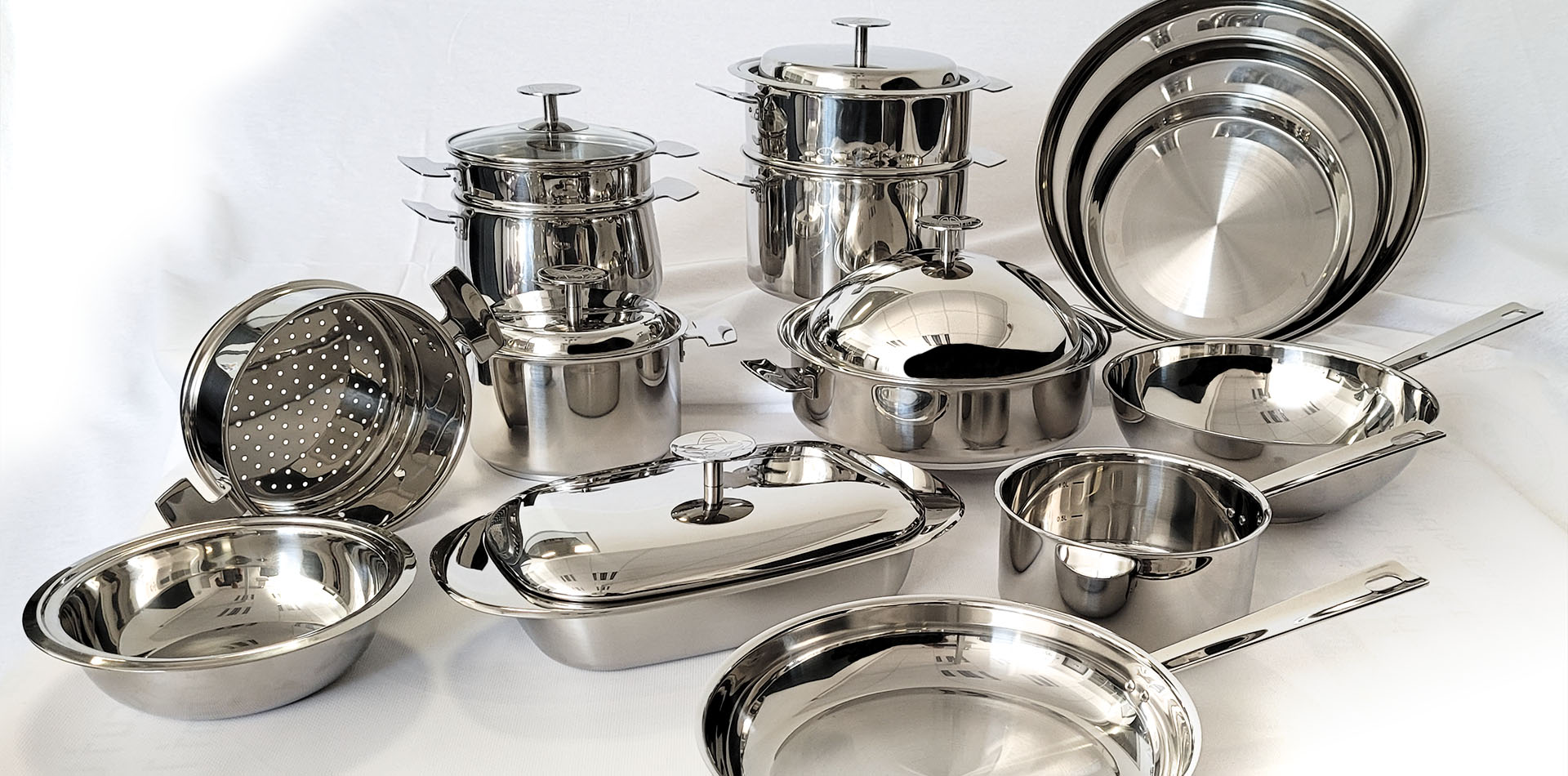 La gamme d'ustensiles de cuisson Baumstal en inox 18/10