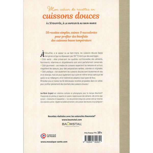 Mon cahier de recettes en cuisson douce