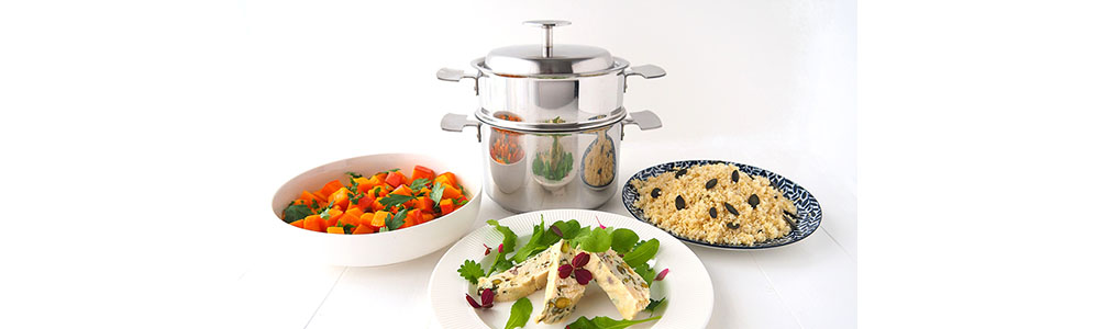 Recette de potimarron, millet et terrine de poulet