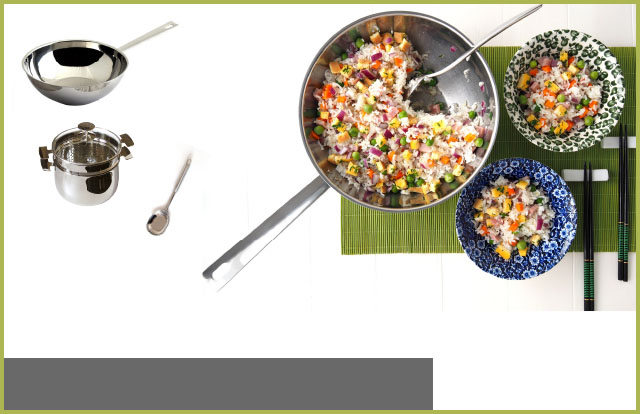Promo wok + Cuiseur à riz avec une cuillère de service en inox offerte