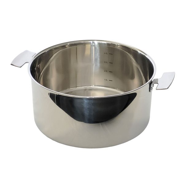 La Cocotte Baumstal en inox 18/10. Vue sans son couvercle