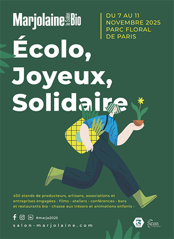 Affiche du salon bio Marjolaine 2025 à Paris Affiche du salon bio Marjolaine 2025 à Paris