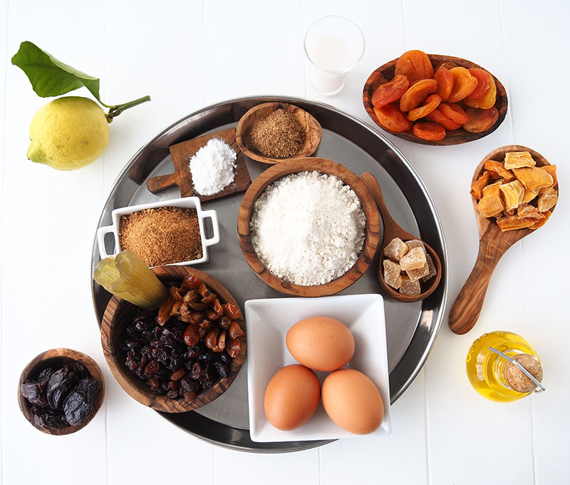 Les ingrédients nécessaires à la réalisation de la recette du pudding de noel