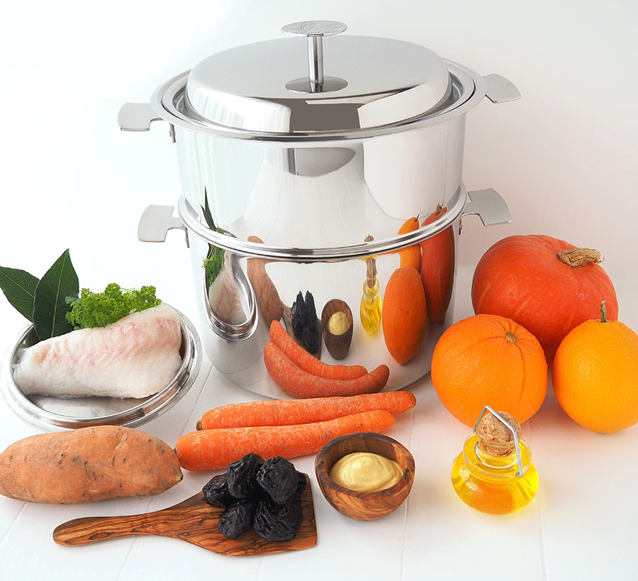 Les ingrédients pour la recette de purée d'hiver au cabillaud avec l'Ensemble Cuisson Douce Multicuiseur