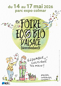 Affiche de la foire Eco Bio d'Alsace 2026 à Colmar Affiche de la foire Eco Bio d'Alsace 2026 à Colmar