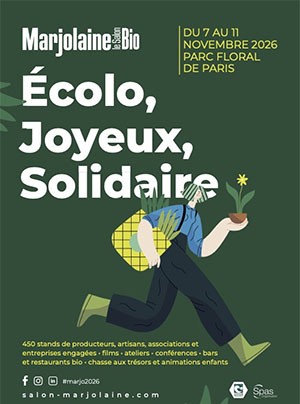 Salon Marjolaine 2026 Affiche du salon bio Marjolaine 2026 à Paris