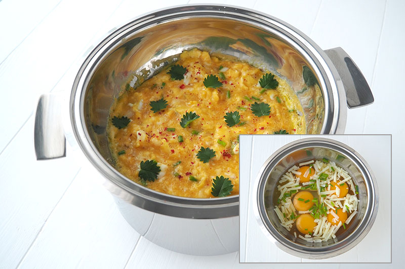 Oeuf bain marie Cuisson des œufs au bain marie
